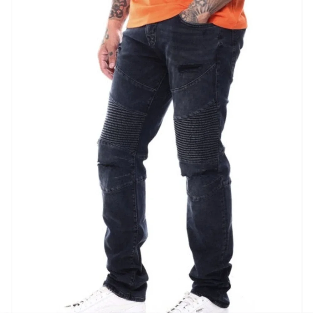 True Religion Rocco relaxed skinny moto men's‎ jeans size 36 new!!!!